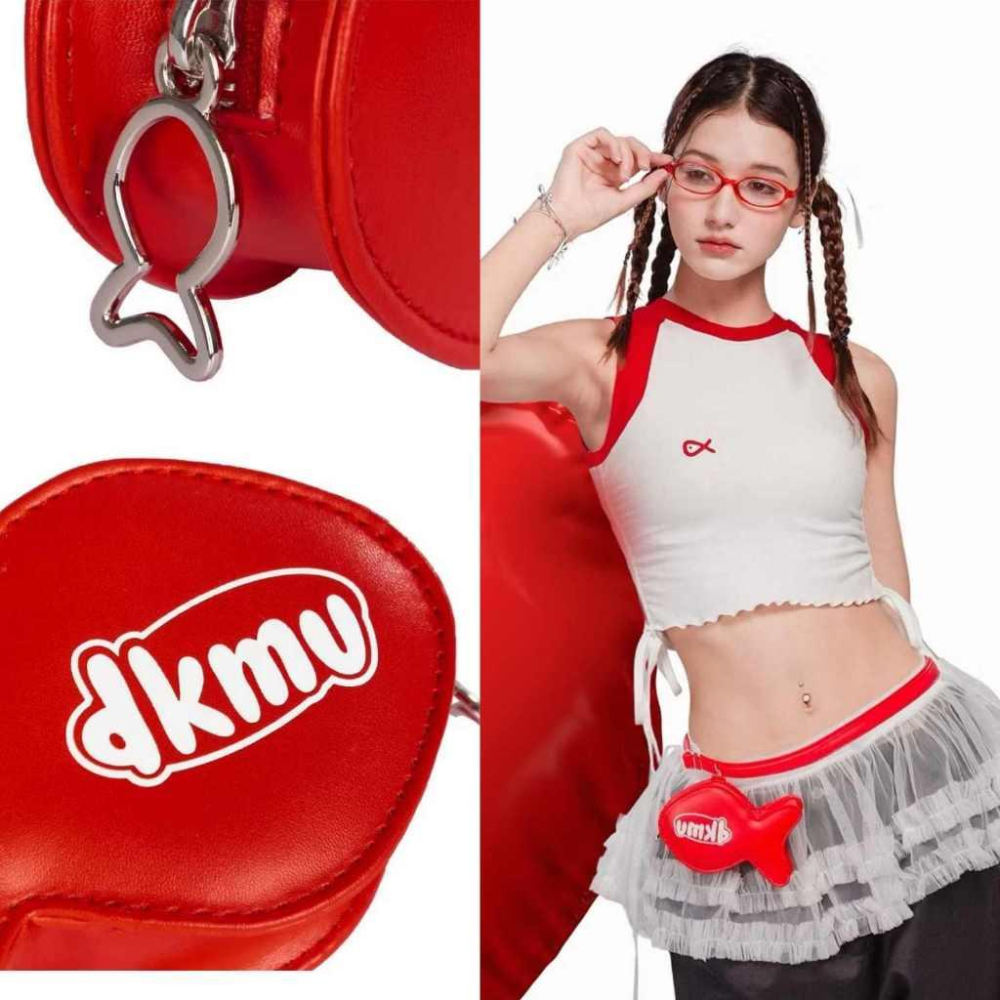 越南 DKMV 肩背包 側背包 腰包 小魚造型 越南潮牌-細節圖3