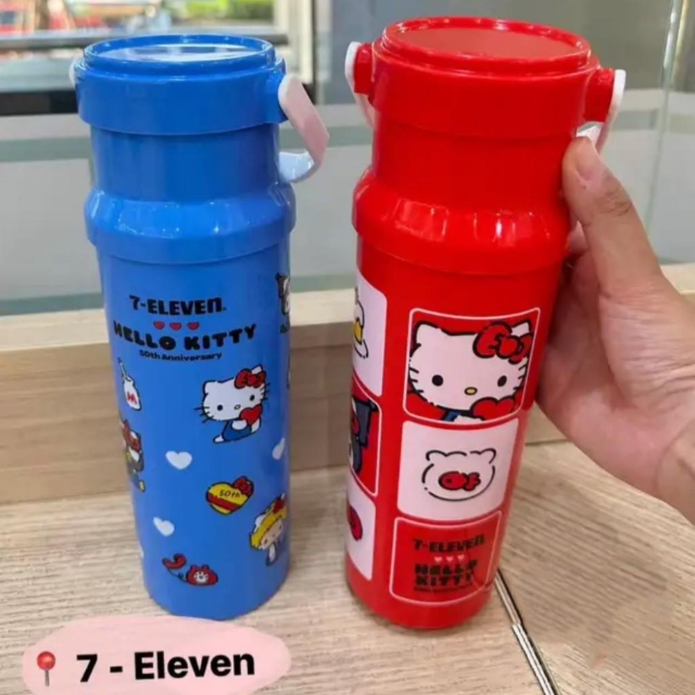 清倉~泰國 kitty 水瓶 水杯 水壺 Kitty 50週年711限量款-細節圖2