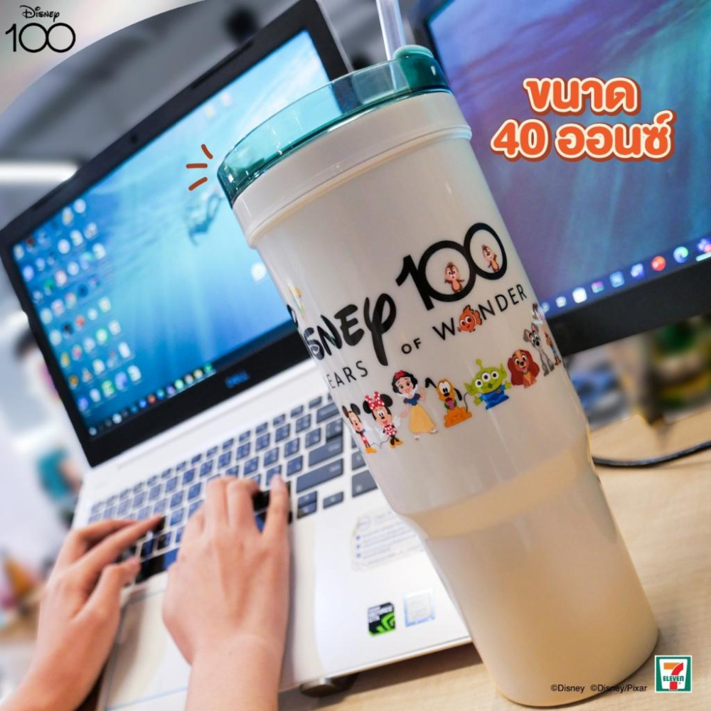 清倉~泰國 DISNEY 迪士尼 杯 冷水杯 泰國711迪士尼100周年限量款-細節圖5