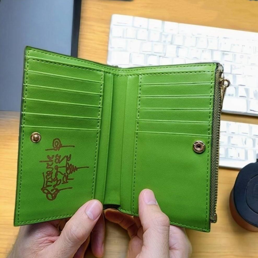 泰國 龍婆本廟 皮夾 手寫經文招財中版羊皮編織款-細節圖2