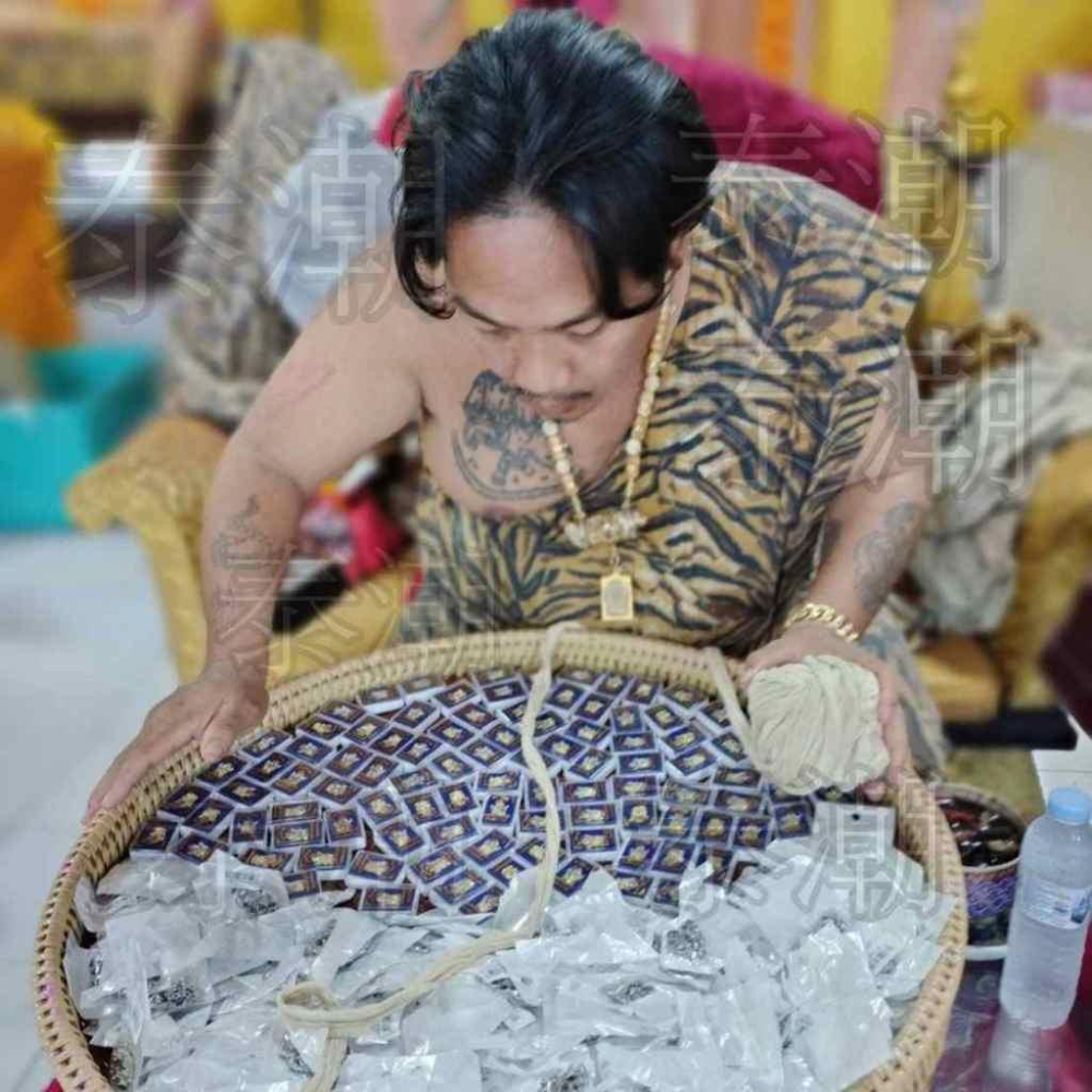 泰國 阿贊姜凱 符片 人緣鳥 象神 鬼王 一套三張-細節圖7