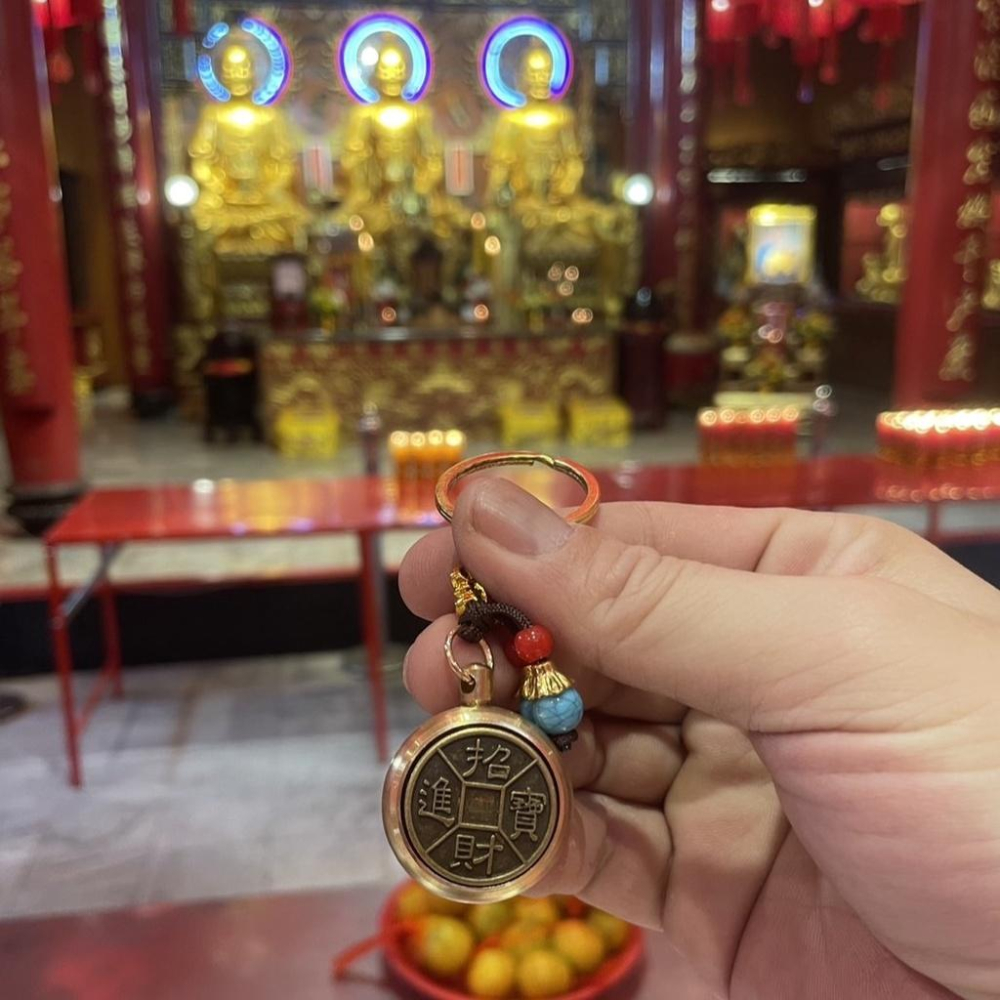 泰國 龍蓮寺 招財 貔貅 鑰匙圈 掛飾-細節圖2
