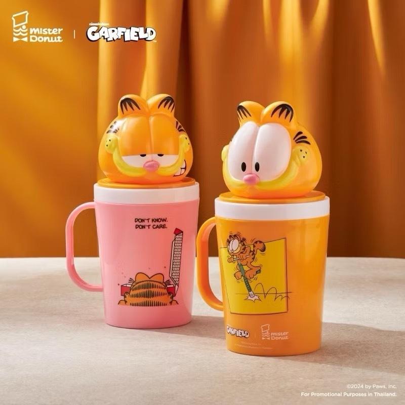 泰國 Mister Donut 加菲貓 水杯 冷水杯-細節圖4