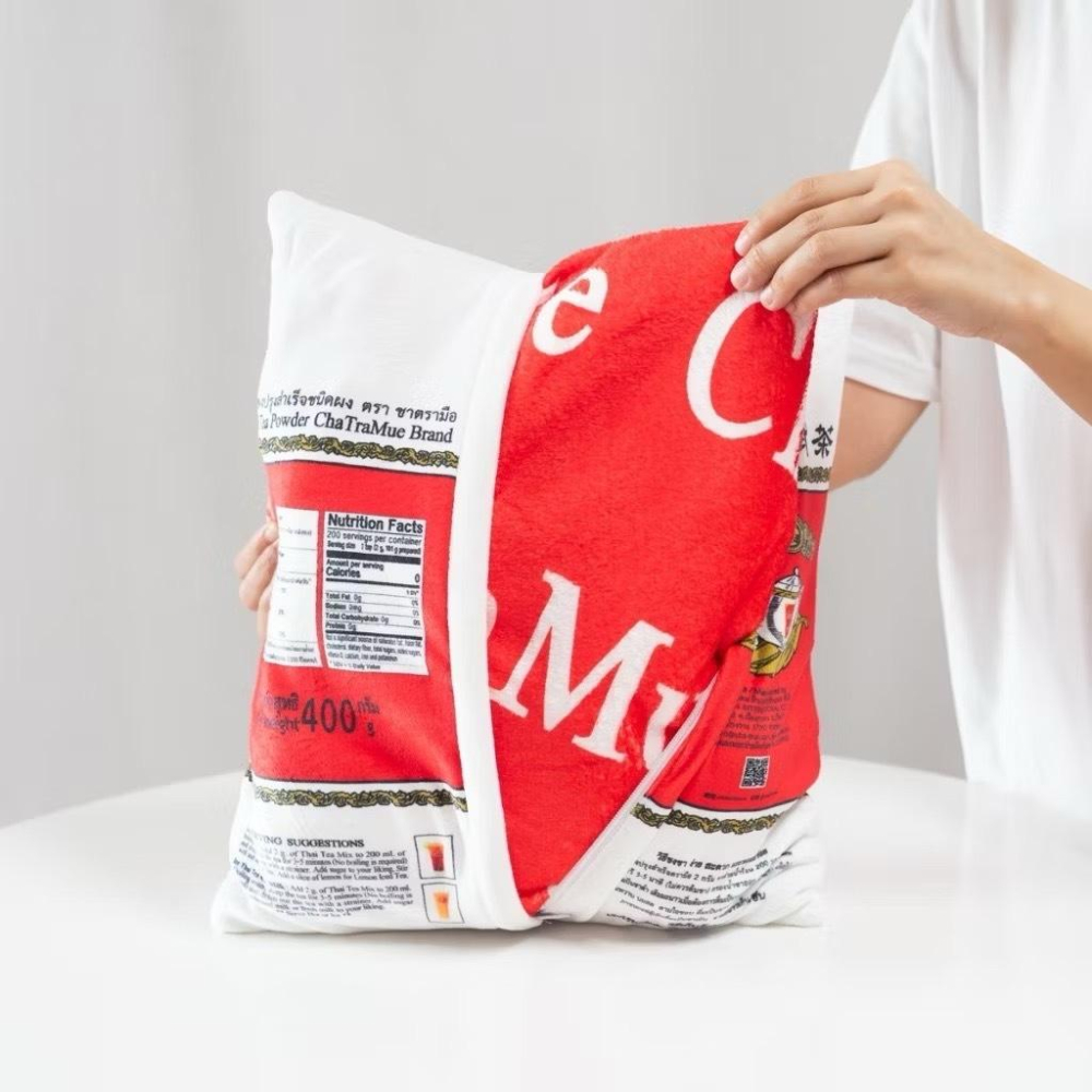 泰國 ChaTraMue 手標 抱枕 枕頭 靠枕 被子 辦公室小物-細節圖3