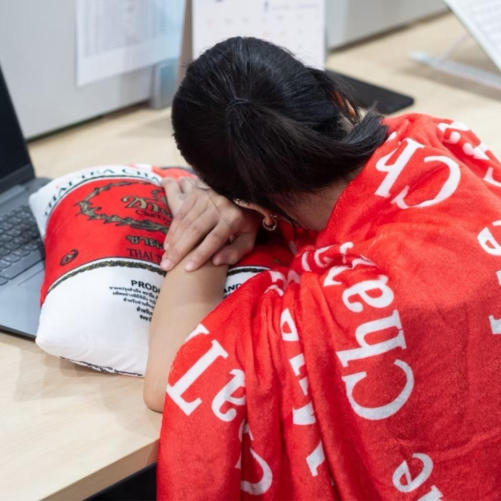 泰國 ChaTraMue 手標 抱枕 枕頭 靠枕 被子 辦公室小物-細節圖4