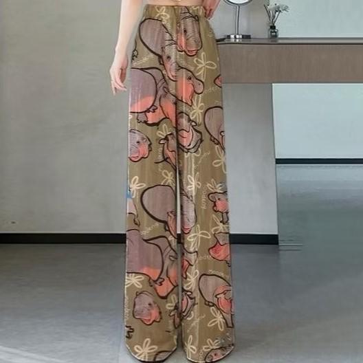 泰國 Moo Deng 彈跳豬 長褲 大象褲 波希米亞風 洽圖洽採購 男女都可以穿-細節圖7