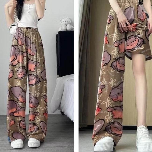 泰國 Moo Deng 彈跳豬 長褲 大象褲 波希米亞風 洽圖洽採購 男女都可以穿-細節圖8