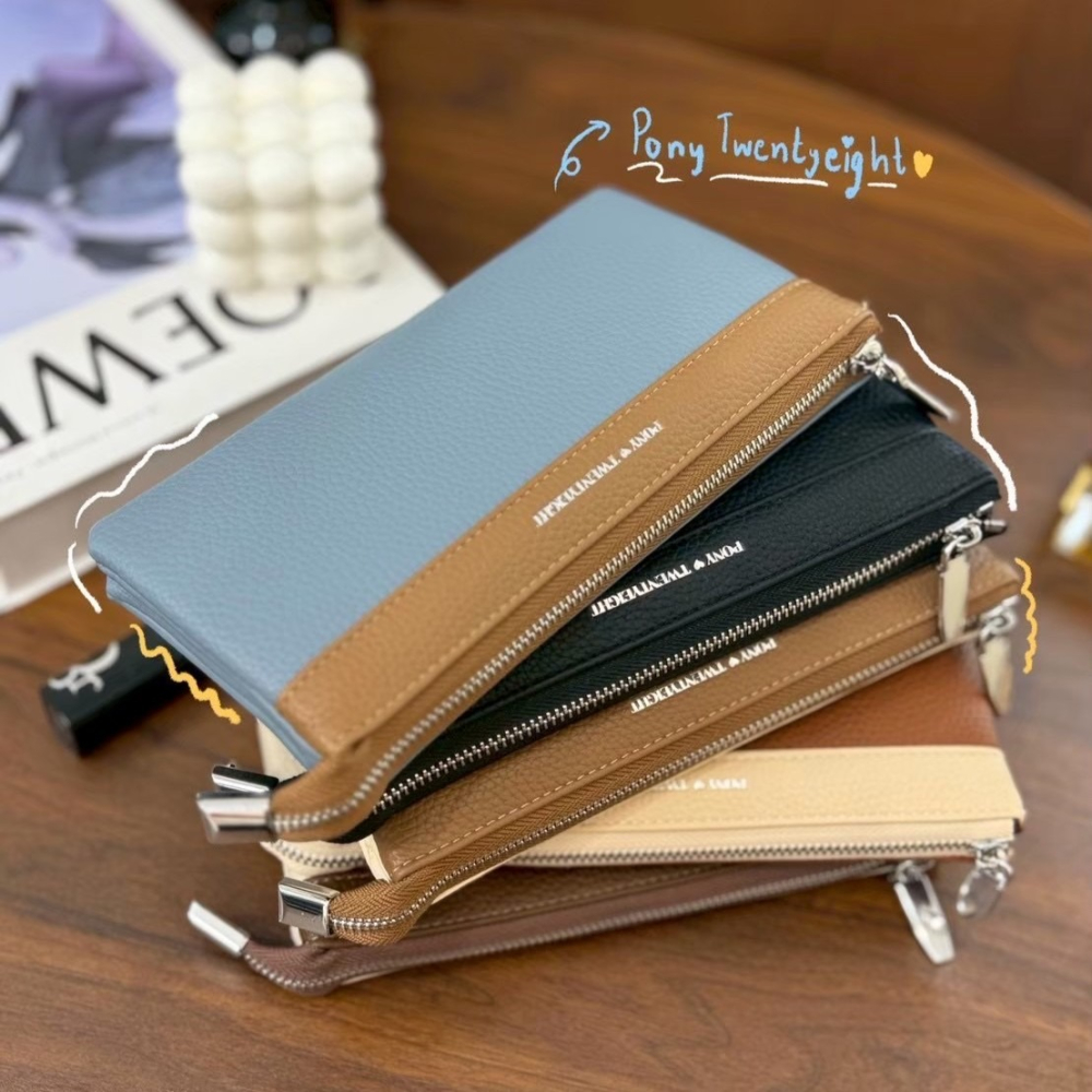 泰國 龍婆本廟 長夾 皮夾 手寫招財經文PONY長夾-細節圖3