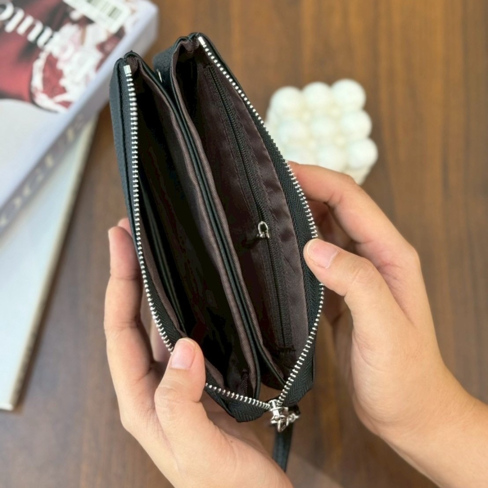 泰國 龍婆本廟 長夾 皮夾 手寫招財經文PONY長夾-細節圖5