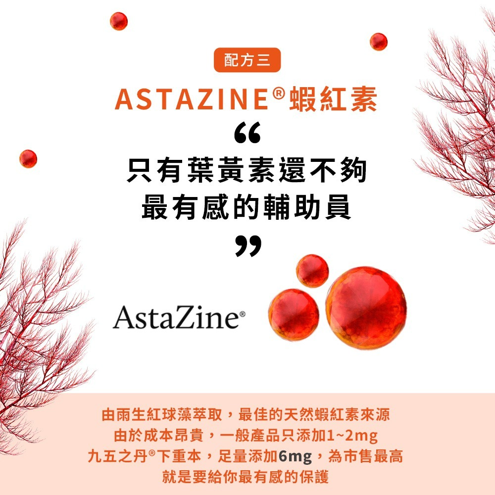 九五之丹 葉黃素+蝦紅素 每包30顆 游離型 葉黃素 蝦紅素 玻尿酸 花青素 金盞花 晶亮保養 3C族 電競族 追劇族-細節圖6