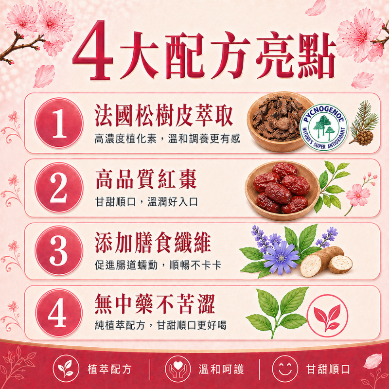 月月美生理飲 每盒5包 緩解經期不適 月經 經痛 生理期 暖宮飲 好事飲 女性保健 優德莎莉-細節圖3