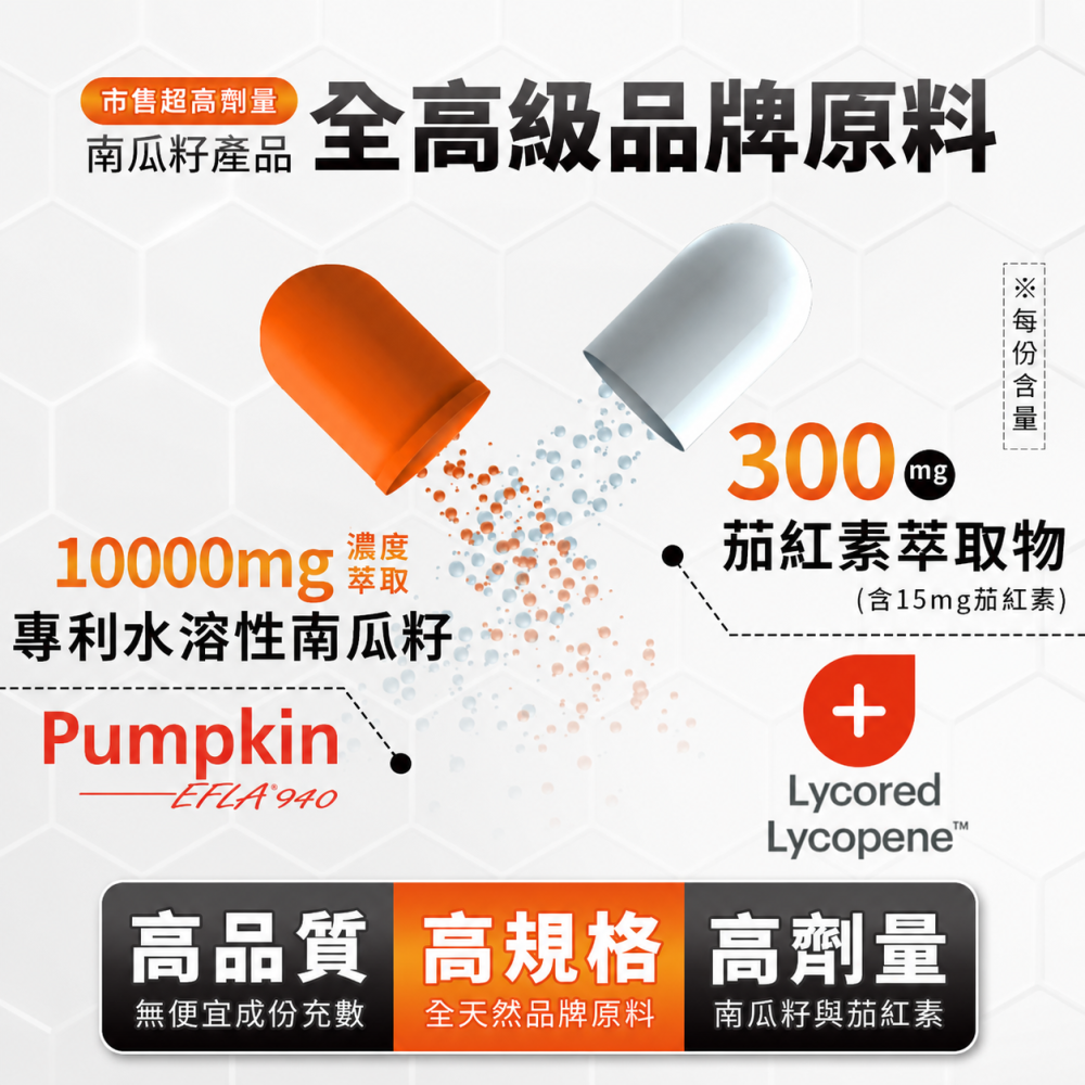 九五之丹 南瓜籽+茄紅素 30粒/包 南瓜籽膠囊 20倍濃縮 熟齡男性保養 純素可食 銀髮族 調整體質 維持健康-細節圖3