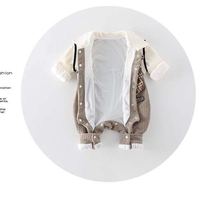 秋冬學院風超萌長袖連體衣-細節圖5