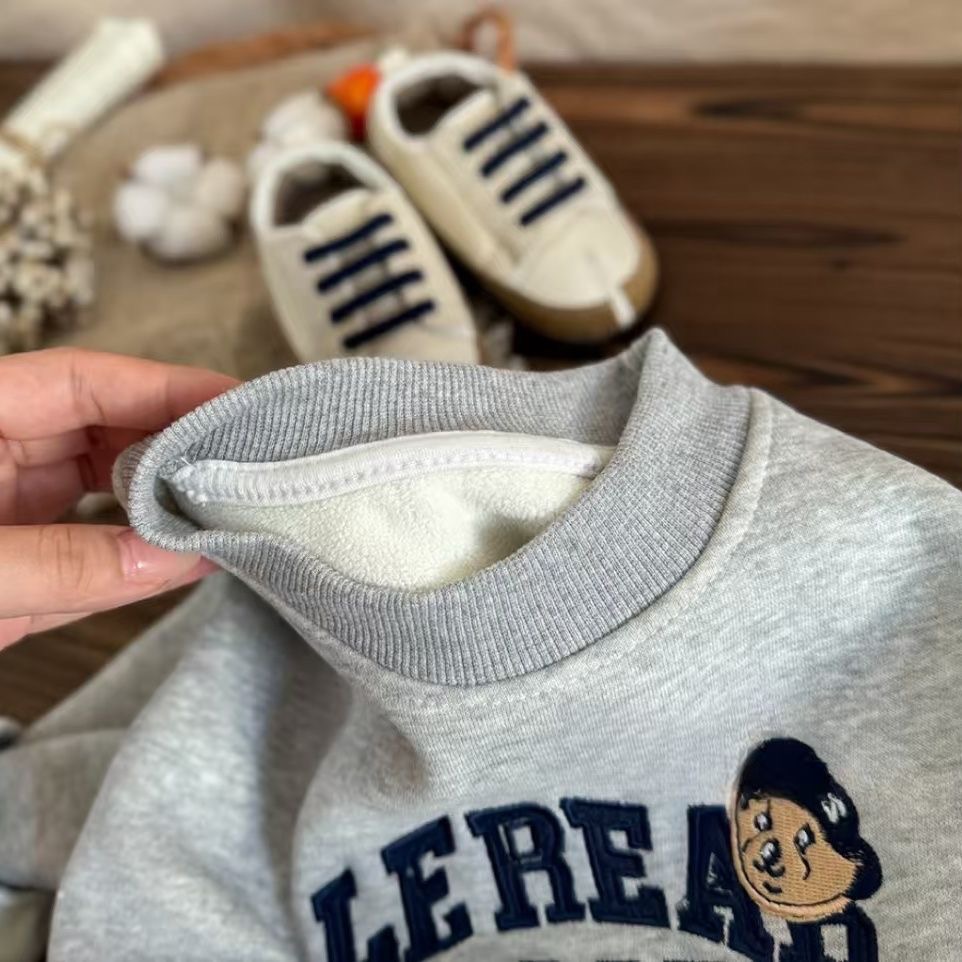 秋冬寶寶/兒童小熊衛衣褲兩件套-細節圖3