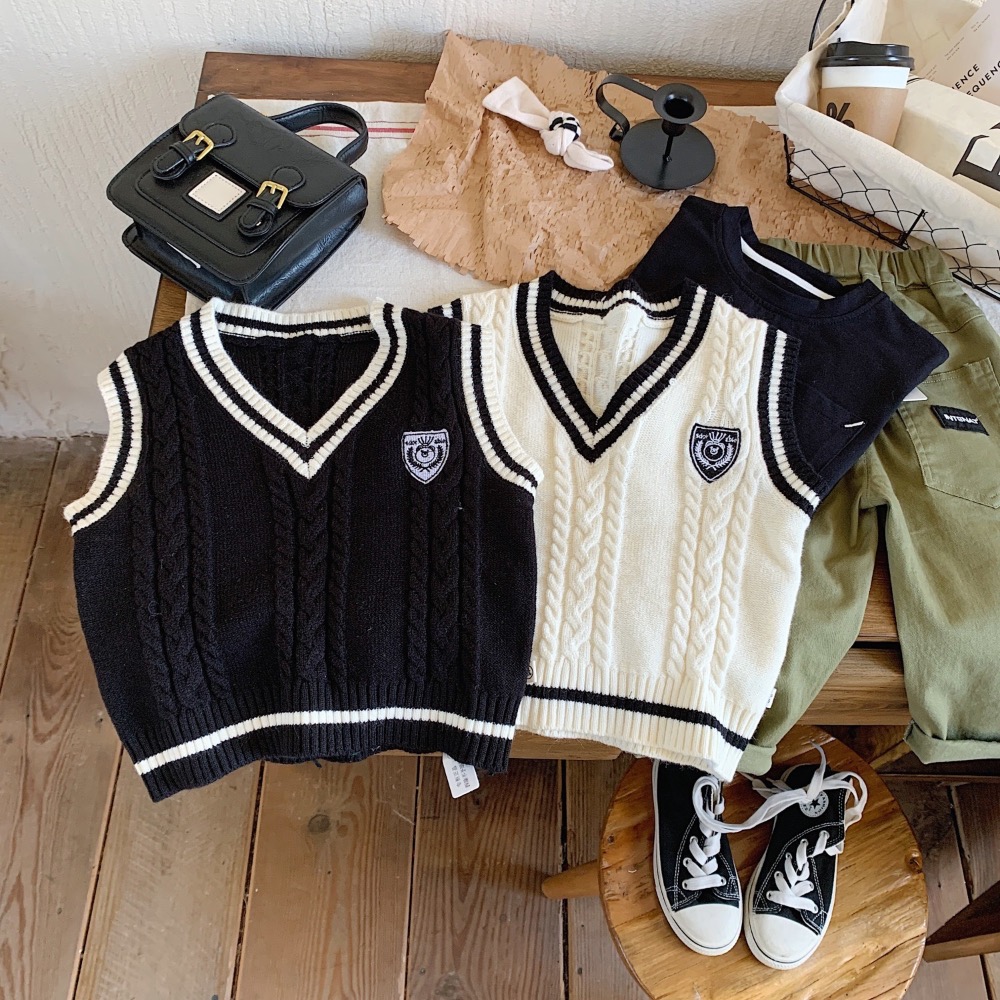 韓版兒童秋冬針織背心-細節圖3