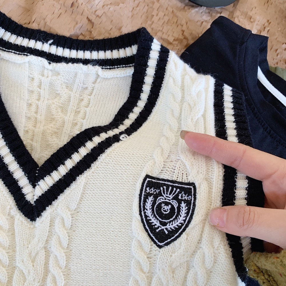 韓版兒童秋冬針織背心-細節圖7