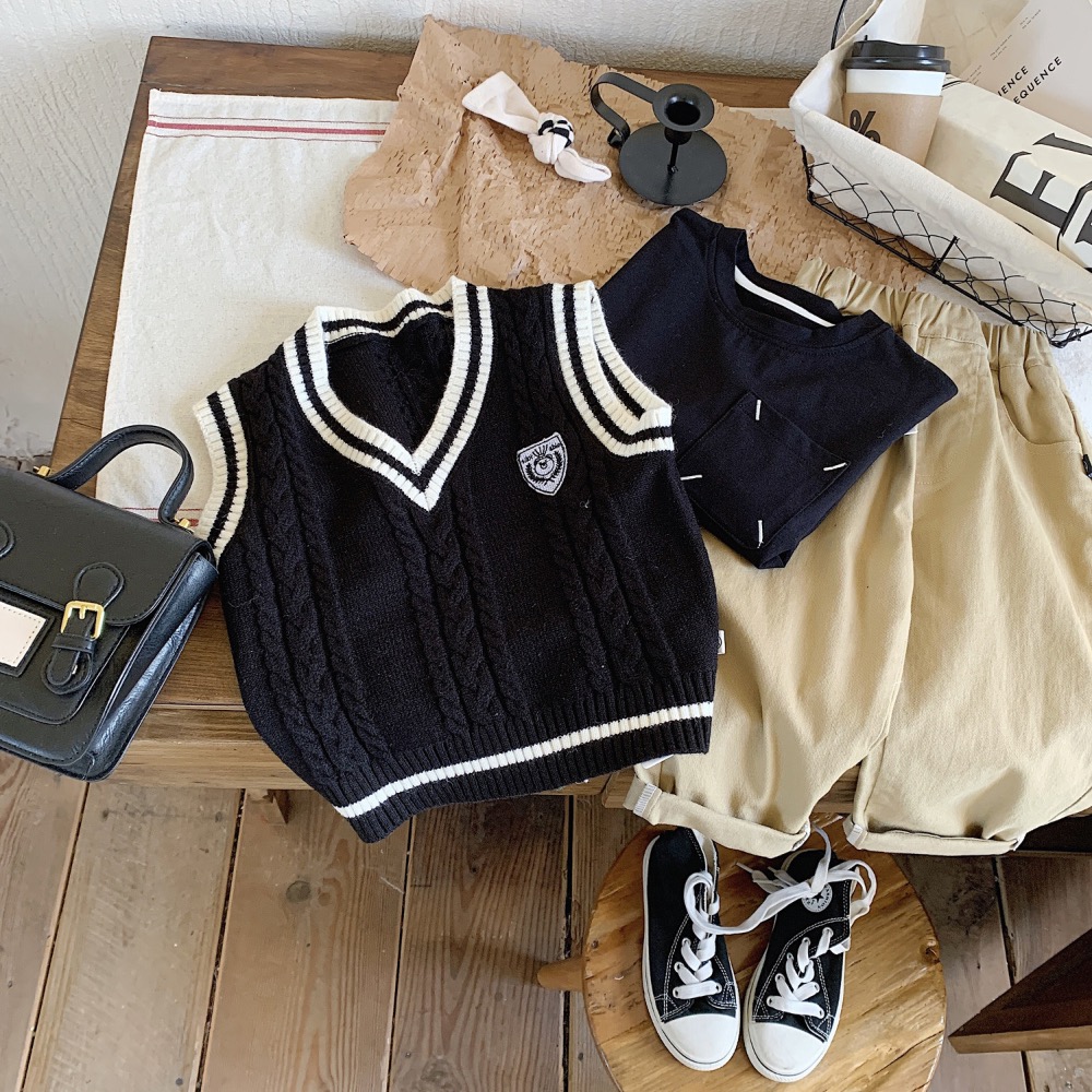 韓版兒童秋冬針織背心-規格圖7