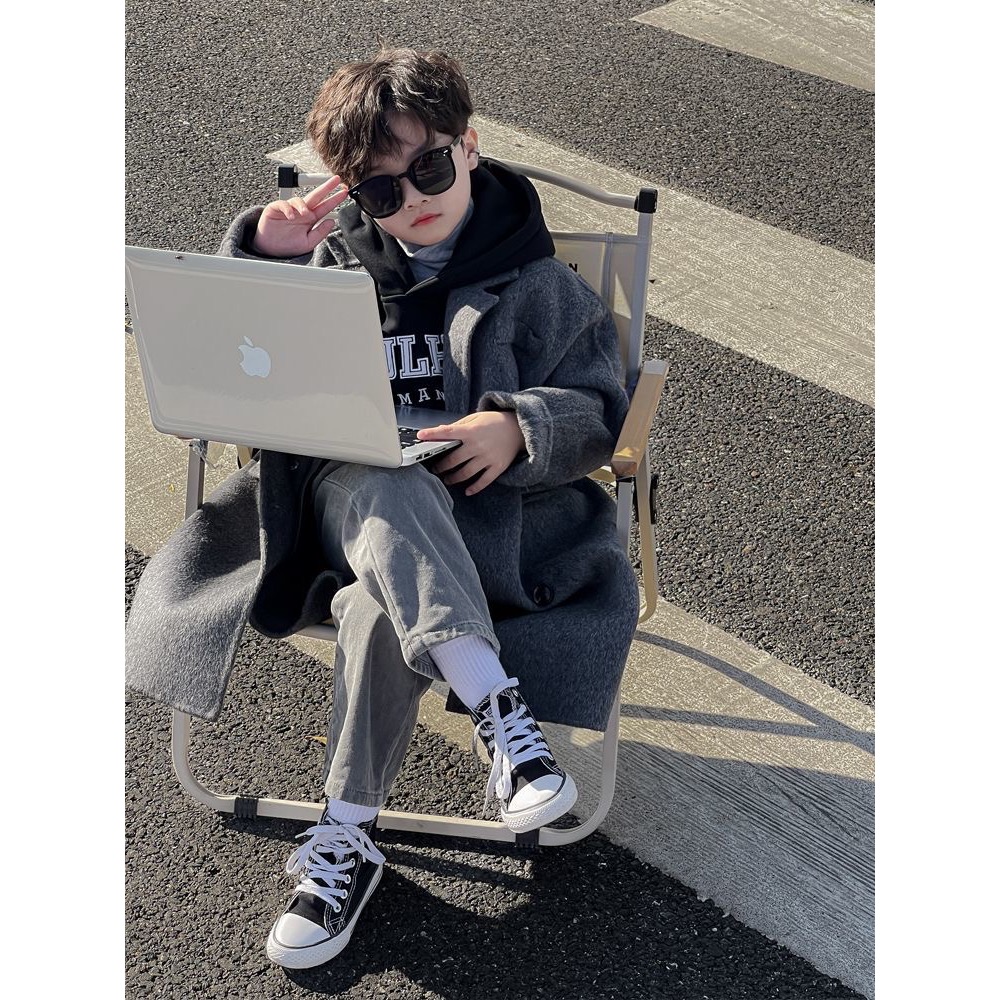 兒童秋冬雙面羊毛呢絨大衣-細節圖4