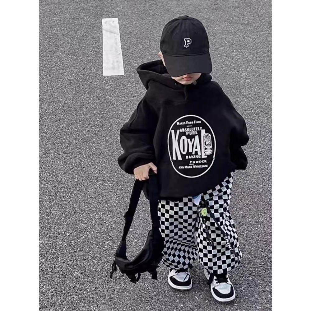 男童冬季內刷毛連帽衛衣套裝-規格圖6