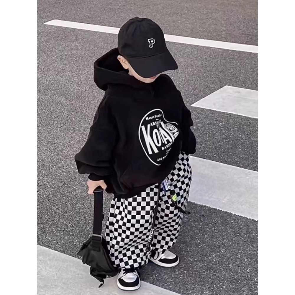 男童冬季內刷毛連帽衛衣套裝-規格圖6