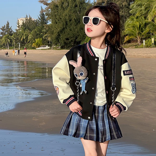 小兔子棒球服外套+公主洋氣百褶裙🐰-細節圖2