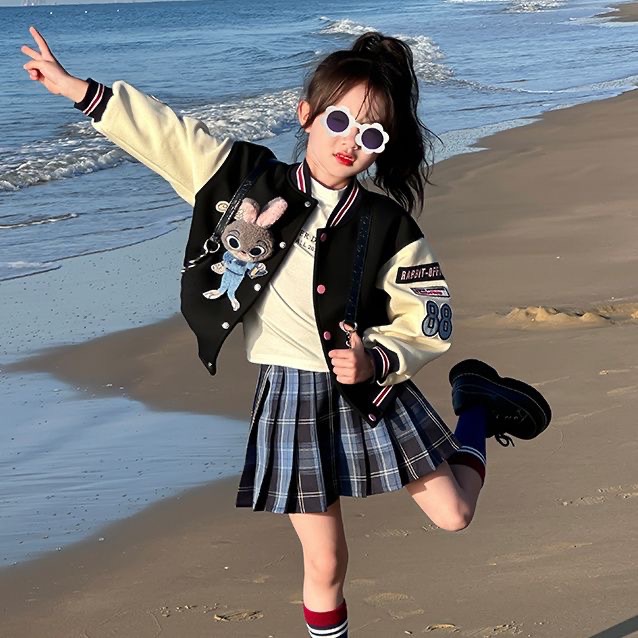 小兔子棒球服外套+公主洋氣百褶裙🐰-規格圖6