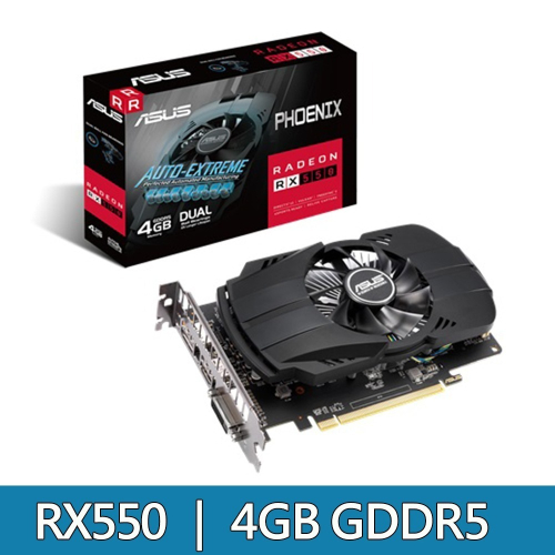 華碩 Radeon™ RX 550 4GB GDDR5 顯示卡 (PH-RX550-4G-EVO)