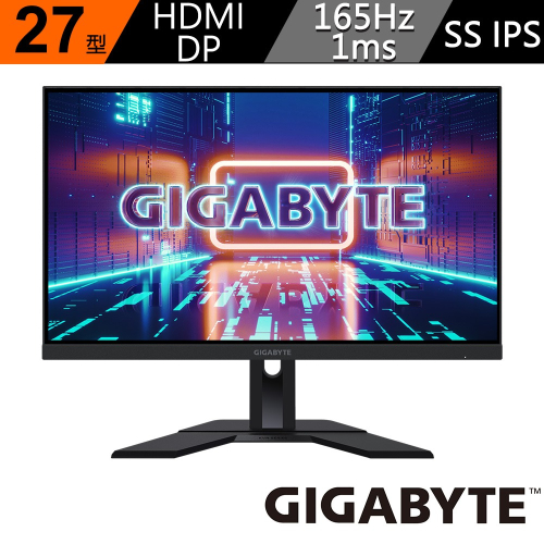 GIGABYTE 技嘉 M27Q HDR400電競螢幕(27型/2K/165Hz/1ms/IPS/Type-C)