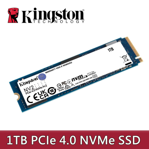 Kingston金士頓 NV2 1TB Gen4 PCIe SSD 固態硬碟 (SNV2S/1000G)