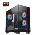 Xigmatek富鈞 Endorphin S Arctic ARGB 附4顆稜鏡風扇 M-ATX 白/黑 海景房機殼-規格圖7