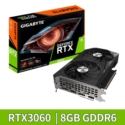 技嘉 RTX3060 GAMING OC 8G 顯示卡 (N3060GAMING OC-8GD)