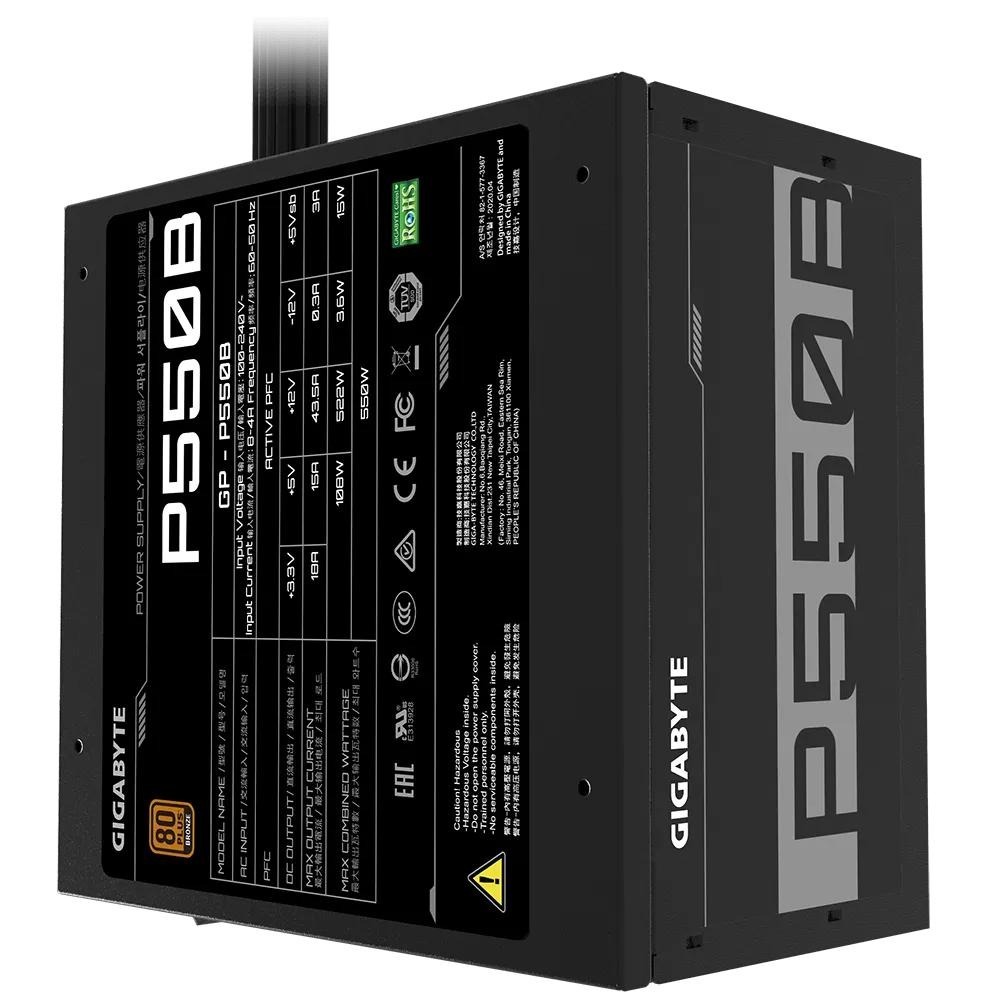 技嘉 550W 80 Plus銅牌認證 電源供應器 3年保固 (GP-P550B )-細節圖7