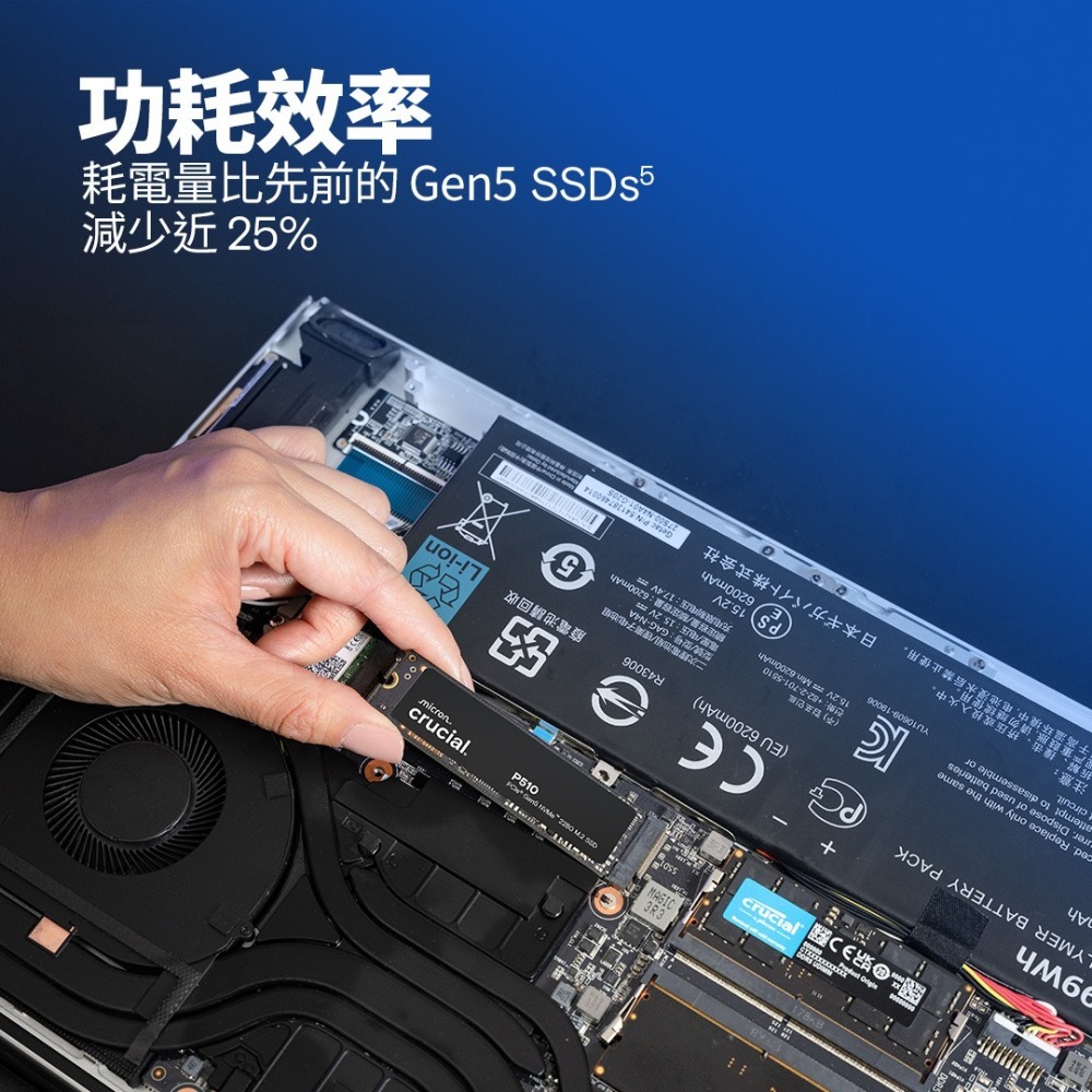 Micron 美光Crucial P510 1TB Gen5 M.2 SSD 固態硬碟 CT1000P510SSD8-細節圖5