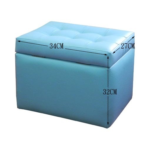 (台灣製造) 水藍色系 掀蓋收納椅 掀蓋式收納沙發椅 穿鞋椅 收納箱 收納椅 椅凳 玩具箱 小沙發 整理箱 玄關凳-細節圖2