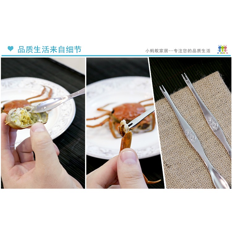 全新不鏽鋼海鮮叉, 螃蟹叉, 龍蝦叉, 手工皂工具, 美勞工具-細節圖6