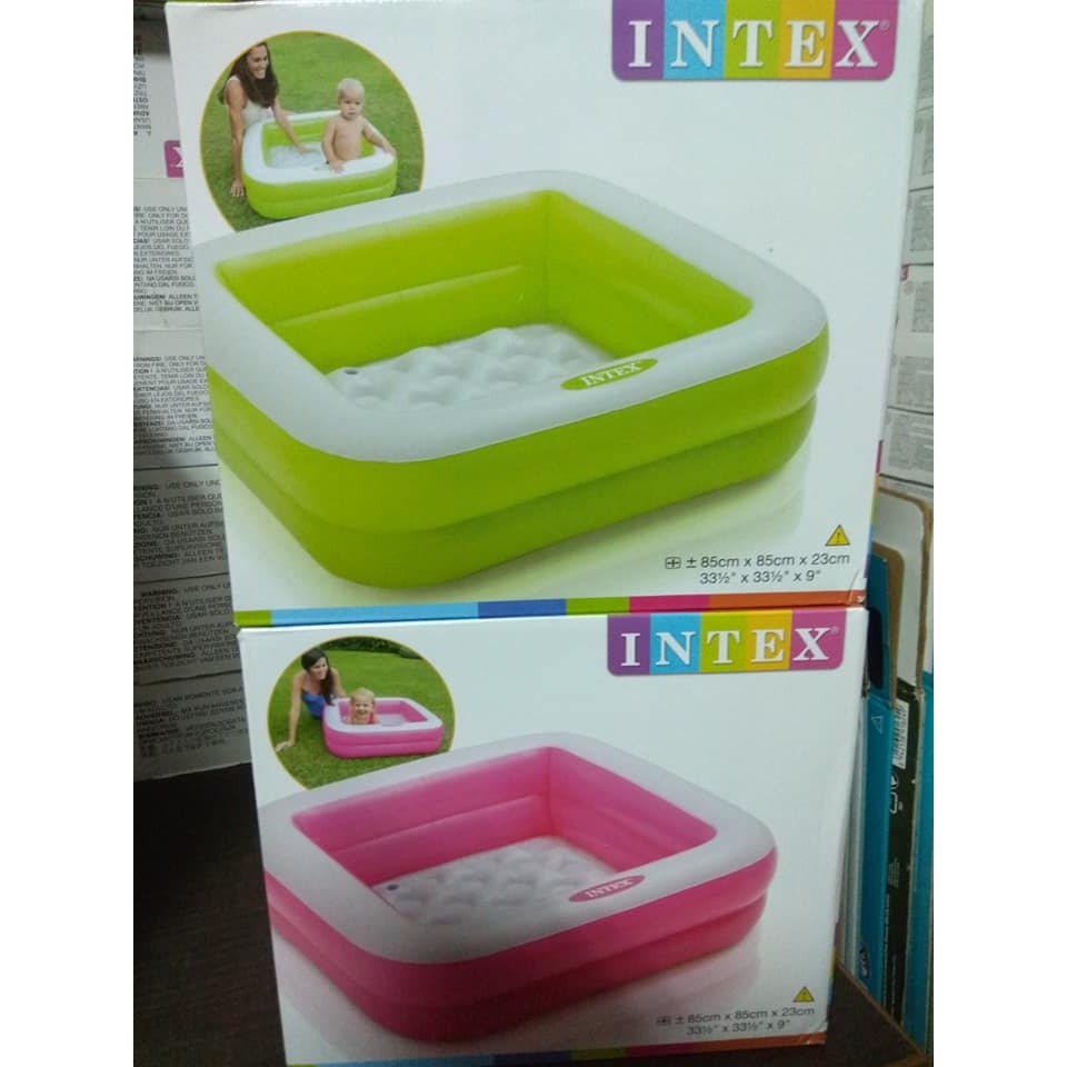 美國INTEX 方形充氣戲水池 兒童戲水池 幼兒夏天玩水池 嬰兒洗澡池 附修補片-細節圖4