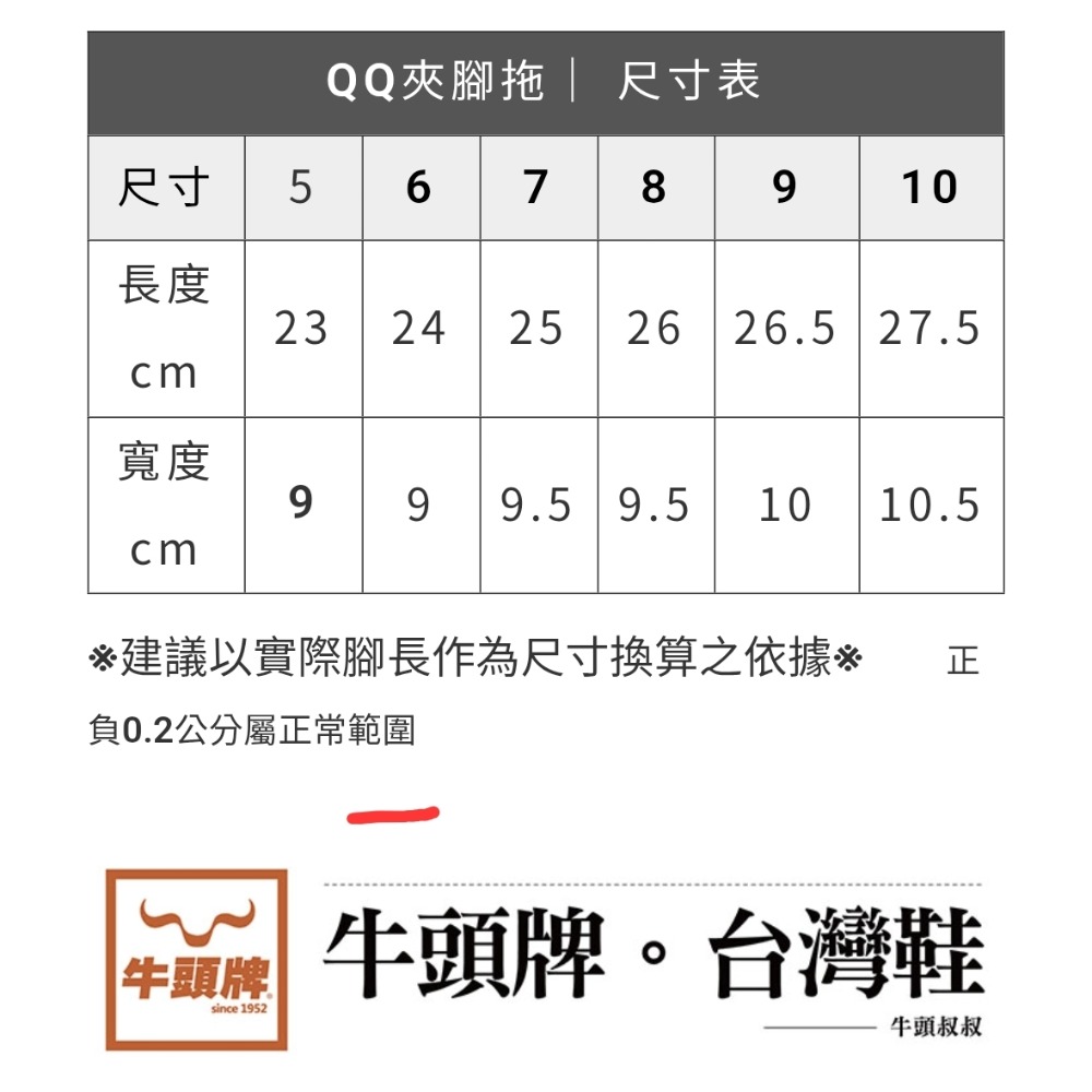 牛頭牌QQ夾腳拖（黑）-細節圖6