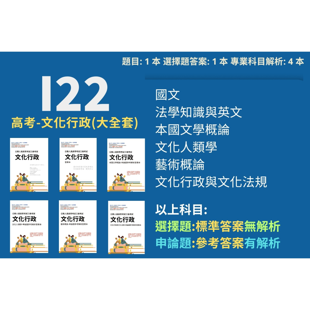 高考三等 高考 文化行政 申論題解析 本國文學概論 文化人類學 申論題詳解 藝術概論 考選部 歷屆試題 考古題 I22-細節圖2
