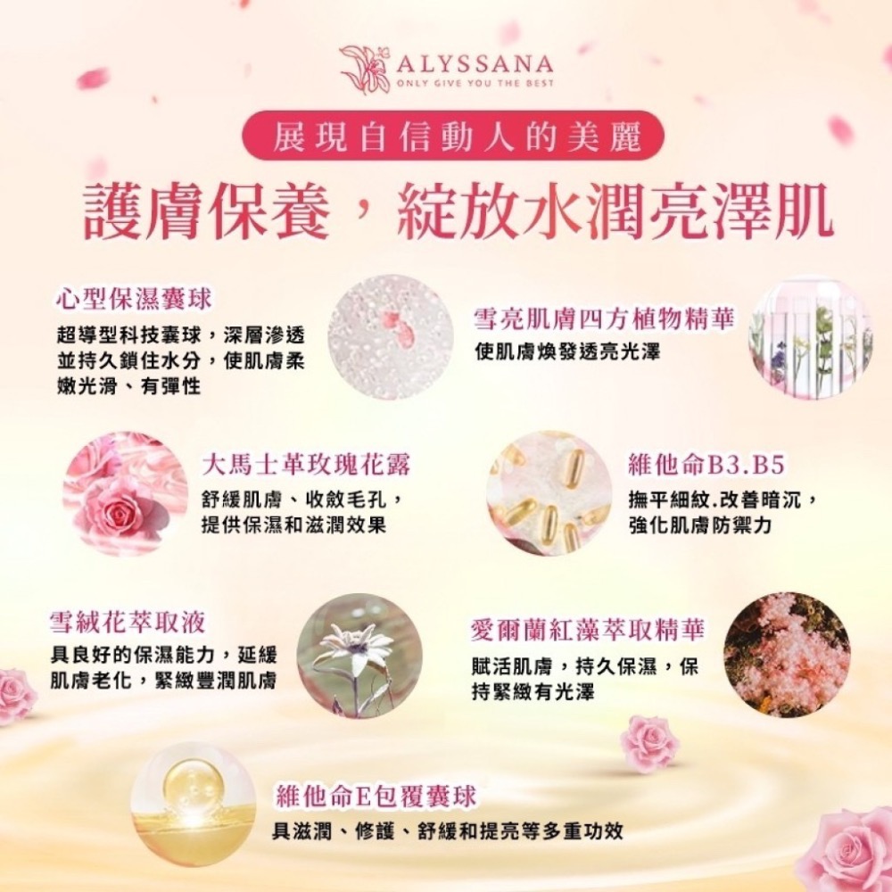 ALYSSANA 大馬士革玫瑰VIT-E微分子超導膠囊精華液-細節圖4