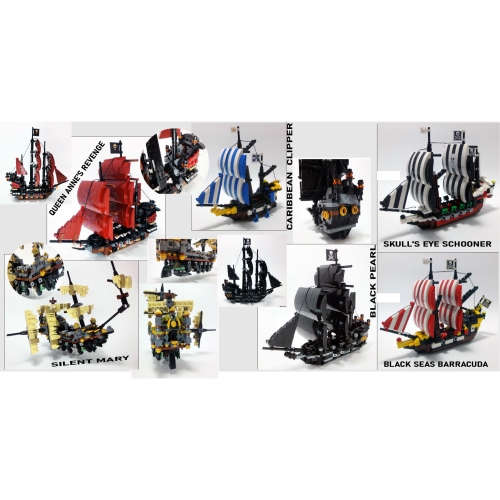 [LEGO][MOC][樂高[創作]海盜船 安妮皇后 黑珍珠 沈默瑪麗 官兵 4184 4195 71042 6243