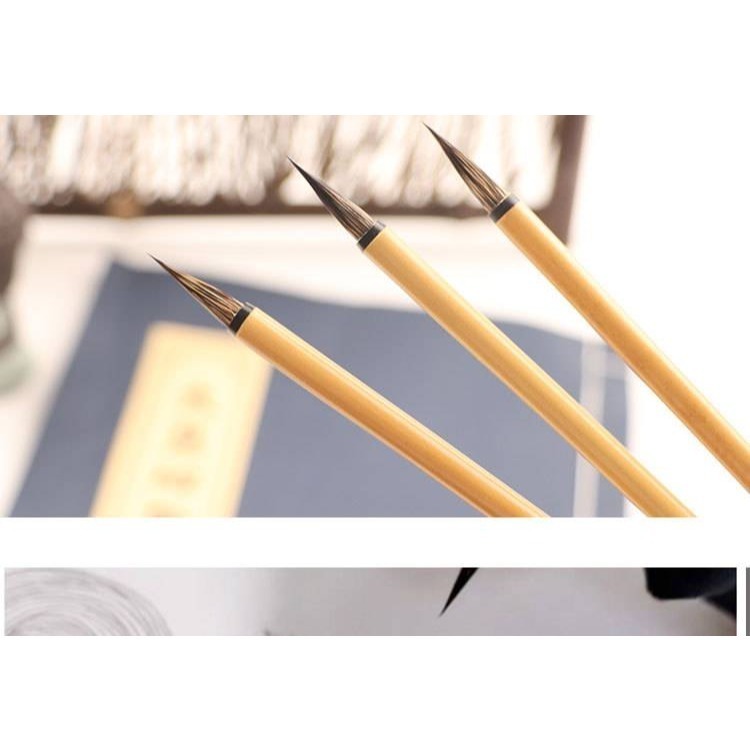 台灣快速出貨~ 書韻堂【黑尖紫毫】瘦金體 紫毫小楷毛筆狼毫蠅頭抄經瘦金體國畫人物白描勾線小號高檔毛筆-細節圖6