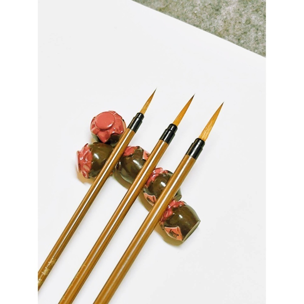 台灣快速出貨~書韻堂【花枝俏】 瘦金體毛筆 工筆 勾線 面相筆 狼毫 圭筆 毛筆白描鼠須葉筋描線筆繪畫筆國畫勾線筆-細節圖2