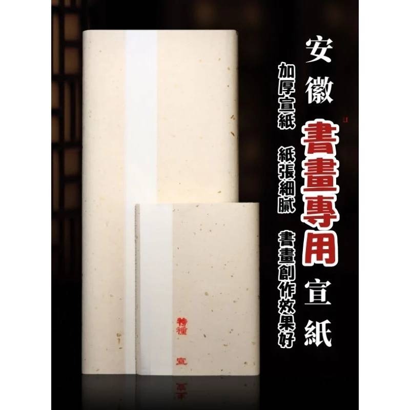 台灣快速出貨~書韻堂【加厚宣紙-四尺四開】 半生熟宣/熟宣 12張 書畫專用 練習宣紙 書法 心經 小楷 國畫 工筆畫-細節圖2