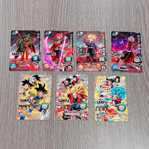SEGA 七龍珠英雄 BM4彈 SAMPLE卡 一組7張 七龍珠 BMT4 英雄卡 角色卡 超級賽亞人 絕版 收藏