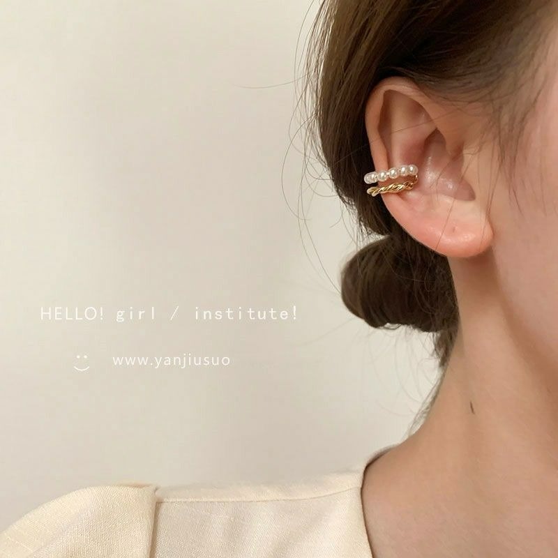 ｜Teddy Shop｜💎法式復古珍珠耳夾🎀 優雅耳夾 氣質飾品 高級感金色款 耳夾 珍珠耳夾-細節圖6