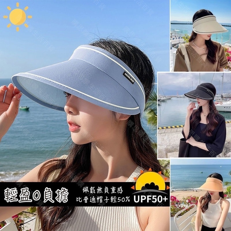 【台灣24H發貨🔥大帽簷+可調式鬆緊帶】防曬帽 遮陽帽 空頂帽 登山帽 女帽 釣魚帽 棒球帽 防曬 漁夫帽 帽子 折疊帽-細節圖4