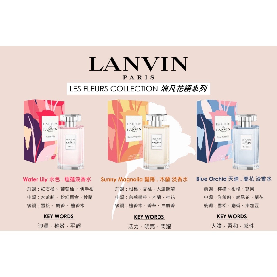 香親香愛～Lanvin 天晴. 蘭花淡香水 90ml, Blue Orchid, LES FLEURS 浪凡花語系列-細節圖2