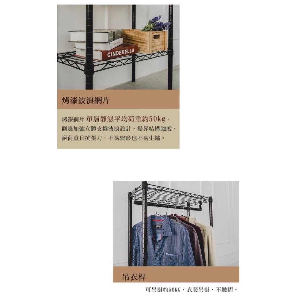 【JMhouse】松木 三層雙桿衣櫥 (兩色) 60x30x210cm 附輪 MIT台灣製 鐵力士架 吊衣架 衣櫃-細節圖6