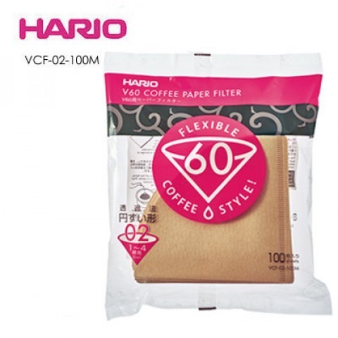 日本HARIO ▎V60圓錐02 ▎無漂白錐形濾紙100張