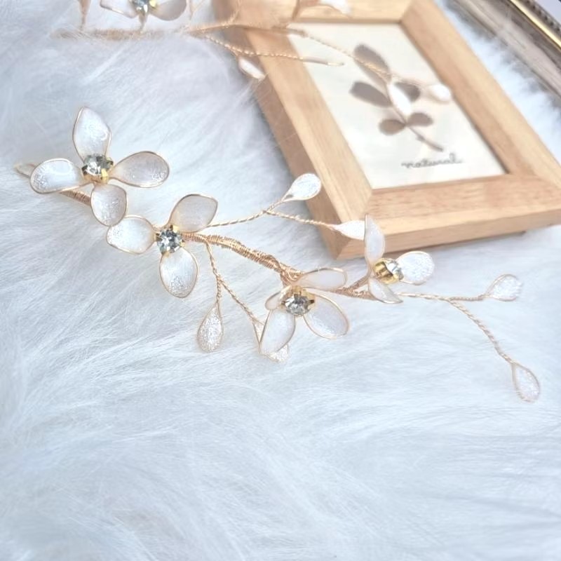 [手作系列076-1] 新娘髮飾頭飾 手作水晶花 新娘飾品-細節圖4